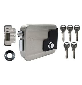 ELEKTRİKLİ KAPI OTOMAT KİLİDİ MAKARALI 13 CM 52 MM PASLANMAZ