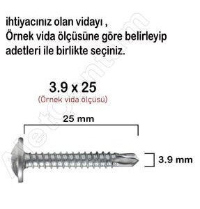 3.9*25 PUL BAŞLI MATKAP UÇLU VİDA