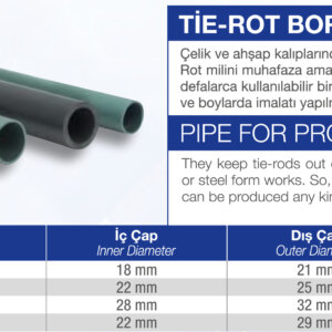 TİE-ROT BORUSU 22 MM
