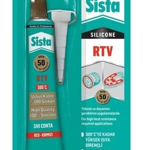 SİSTA RTV SİLİKON KIRMIZI SIVI CONTA 50 GR