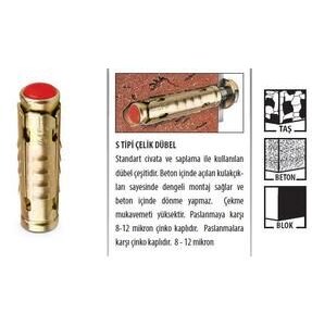 MASTER ÇELİK DÜBEL GÖMLEKLİ 12 X 110 MM