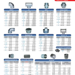 1/2*1" GALVANİZ REDÜKSİYON DİRSEK