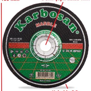 912760 KARBOSAN MERMER KESICI 180X3,2X22