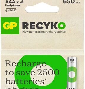 GP AAA 650 MAH İNCE ŞARJLI 2 Lİ