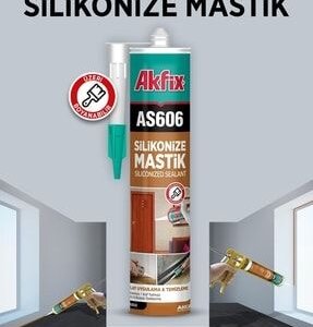 AKFIX SILIKONIZE AKRILIK MASTIK 500GR SIYAH