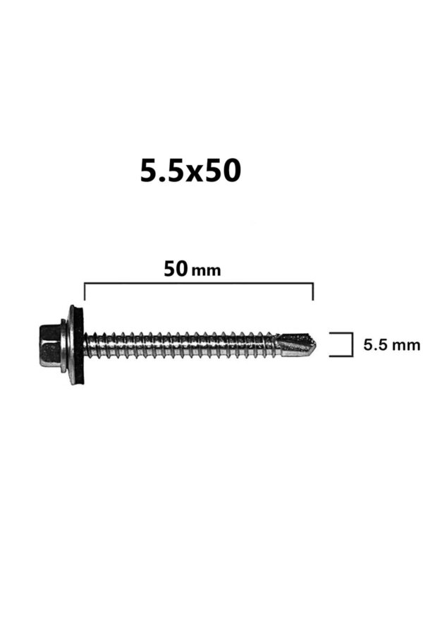 5.5*50 TRAPEZ ÇATI VİDASI