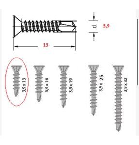 4.8*13 YHB MATKAPUÇLU VİDA