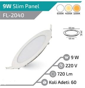 9W YUVARLAK LED PANEL 3200K HLİTE