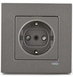 NOVELLA ANTRASİT TOPRAKLI PRİZ KAPAK Ç.K.