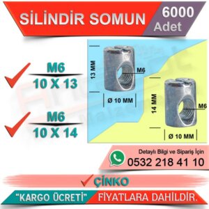 6K CELIK SOMUN CINKO M6