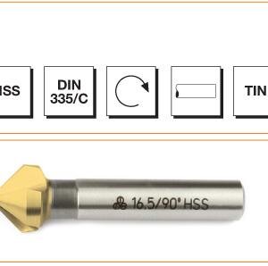 MTE HSS-TIN HAVSA FREZE DIN 335/C 6,3mm 90°