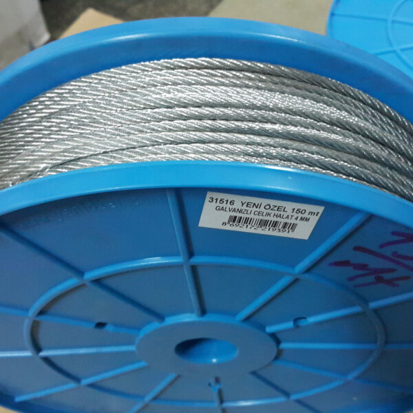 ÇELİK HALAT 4MM GALVENİZ