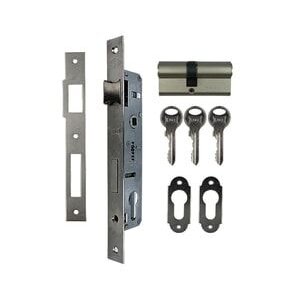 SİLİNDİRLİ DAİRE KİLİDİ DAR TİP 25 MM NİKEL