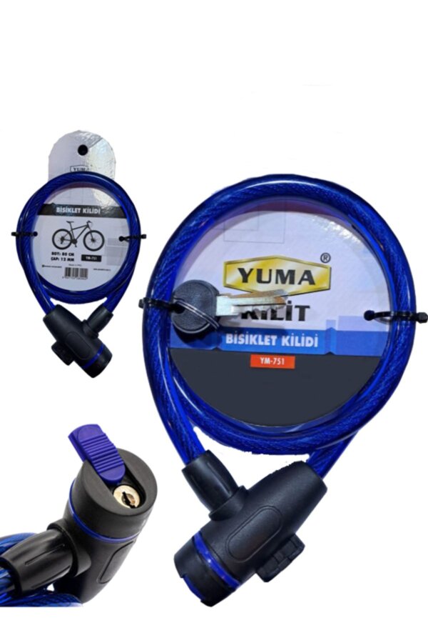 YMK BİSİKLET KİLİDİ (751) BOY 80 CM ÇAP 12 MM