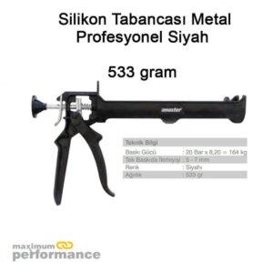 MASTER SİLİKON TABANCASI SİYAH METAL