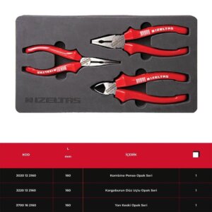 İZELTAŞ UZUN KARGABURUN DÜZ 160MM OPAK