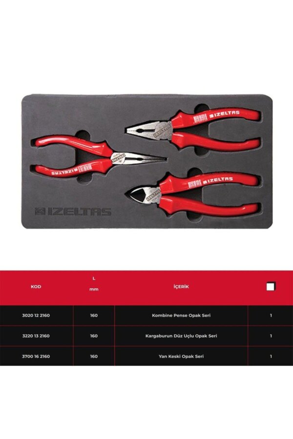 İZELTAŞ UZUN KARGABURUN DÜZ 160MM OPAK
