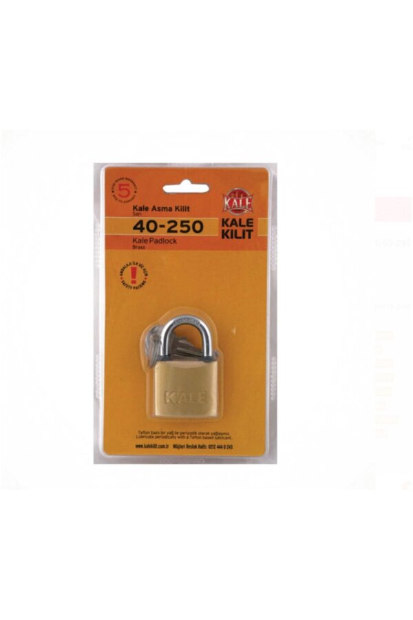 KALE SARI ASMA KİLİT 40 MM UZUN KANCA