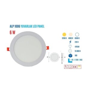 15W YUVARLAK LED PANEL 3200K HLİTE