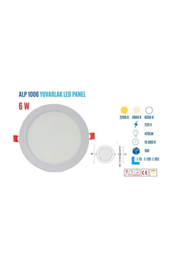 15W YUVARLAK LED PANEL 3200K HLİTE