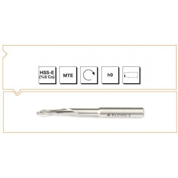 MTE ALÜMİNYUM FREZE 5X8X100