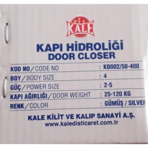 KALE KAPI HİDROLİĞİ NO:2-5 GÜMÜŞ-GÜÇ AYARLI 25-120 KG