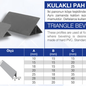 PAH ÜÇGEN PROFİLİ KULAKLI 20 X 30