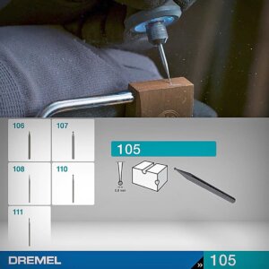 26150105JA DREMEL GRAVÜR KESİCİ 0,8 MM (105) 3 LÜ