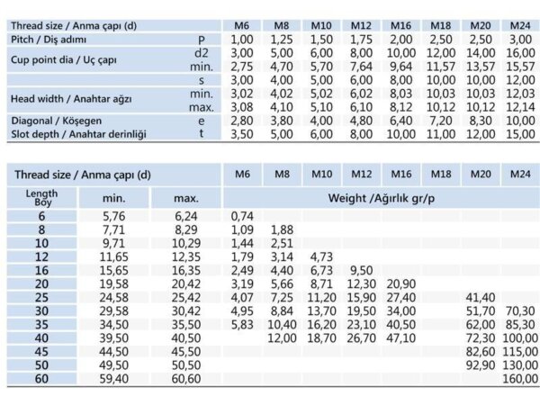SETISKUR CİVATA M10X10