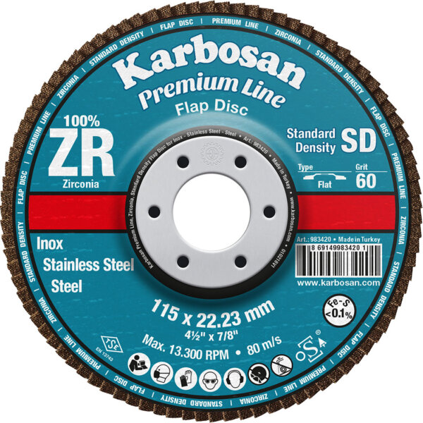 983460 KARBOSAN FLAP DISK ZIMPARA 115 ZR 60 KUM