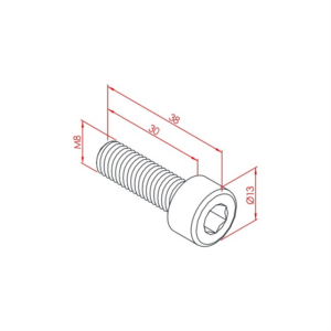 IMBUS CIVATA M8X30