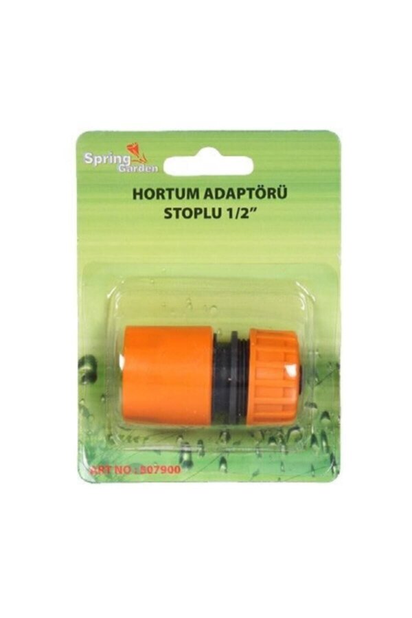 SPRING GARDEN HORTUM ADAPTÖRÜ STOPLU 1/2