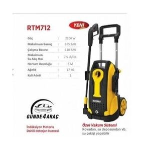 RTM712 YÜKSEK BASINÇLI YIKAMA 2100W 165 BAR