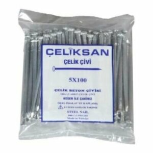 ÇELİKSAN ÇELİK ÇİVİ BEYAZ OLUKLU 5 X 100